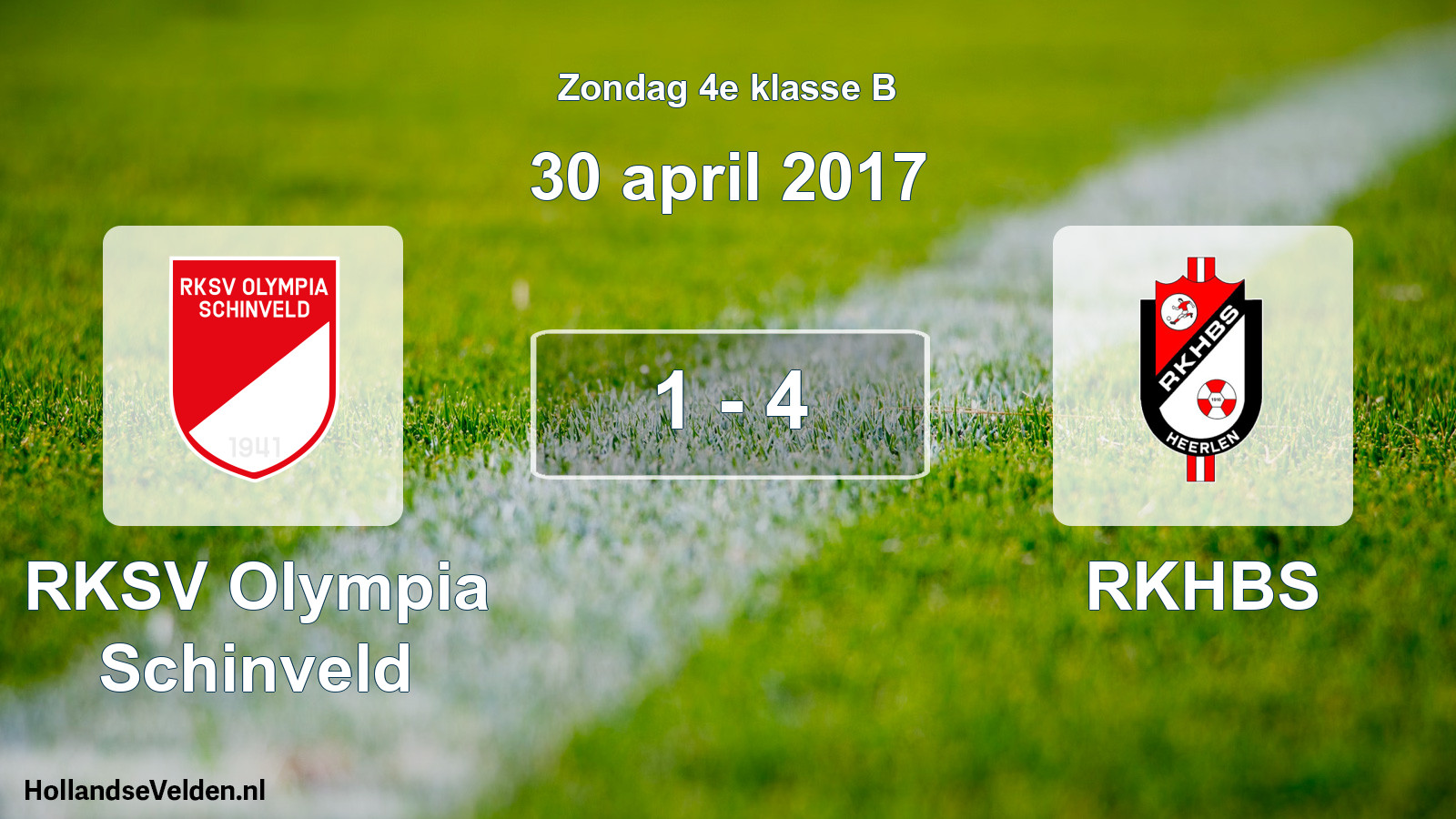 Total number of matches played: RKSV Olympia Schinveld - RKHBS 1 - 4 (30 April 2017)