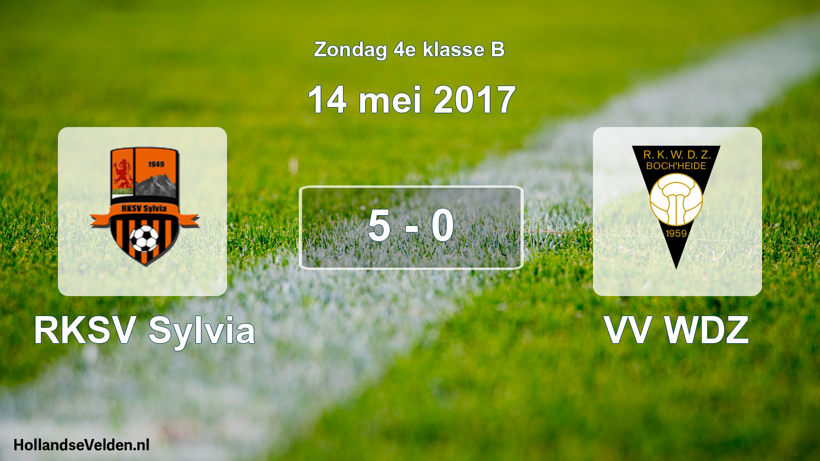 Total number of matches played: RKSV Sylvia - VV WDZ 5 - 0 (14 May 2017)