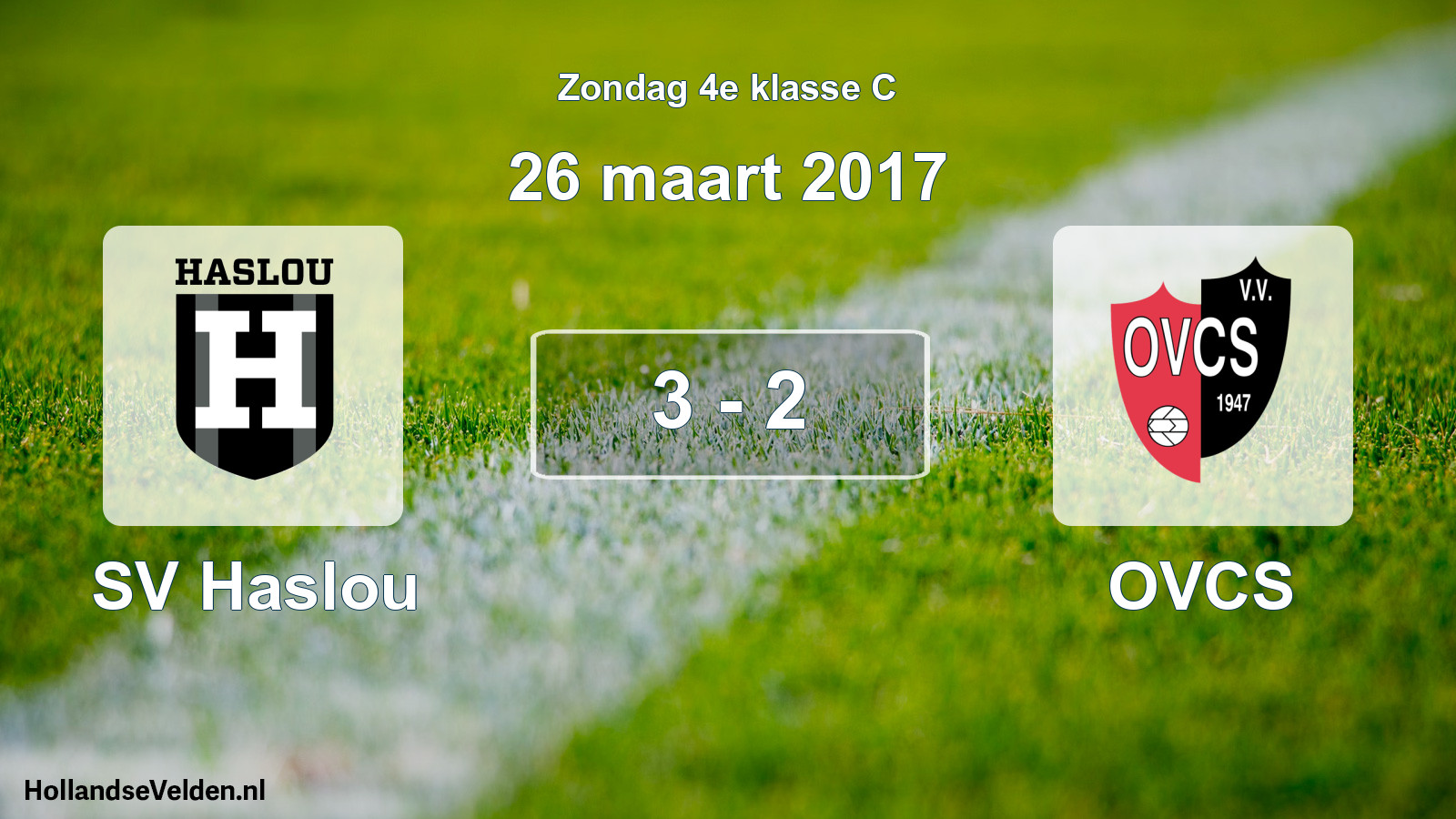 Total number of matches played: SV Haslou - OVCS 3 - 2 (26 March 2017)