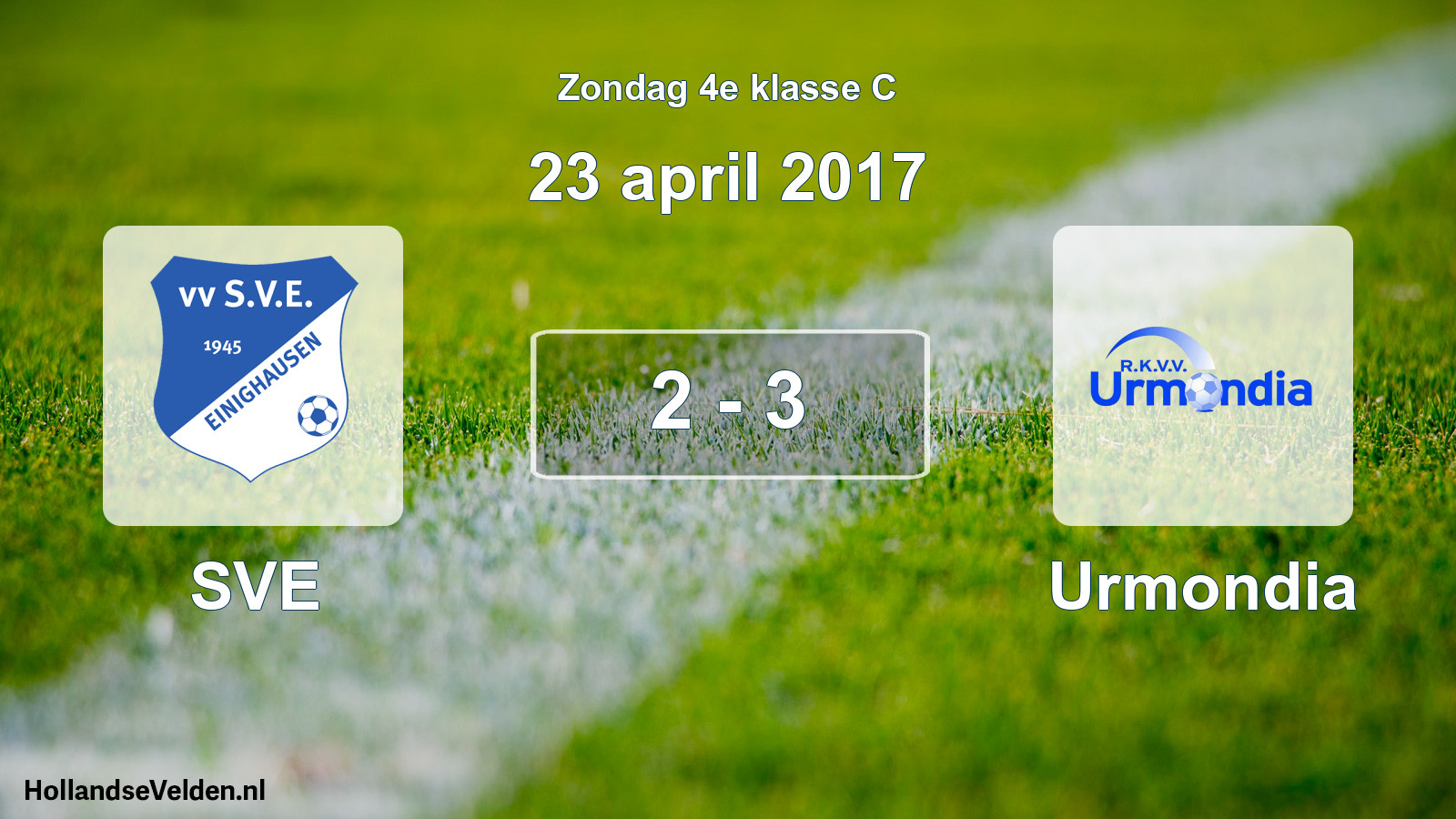 Total number of matches played: SVE - Urmondia 2 - 3 (23 April 2017)