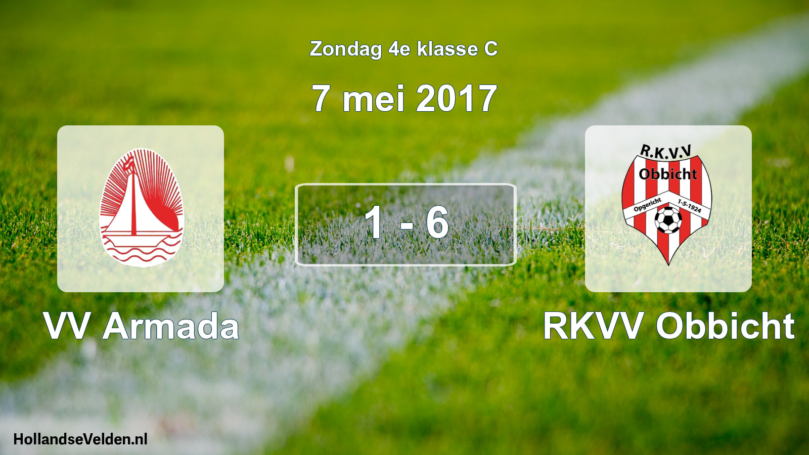 Total number of matches played: VV Armada - RKVV Obbicht 1 - 6 (7 May 2017)