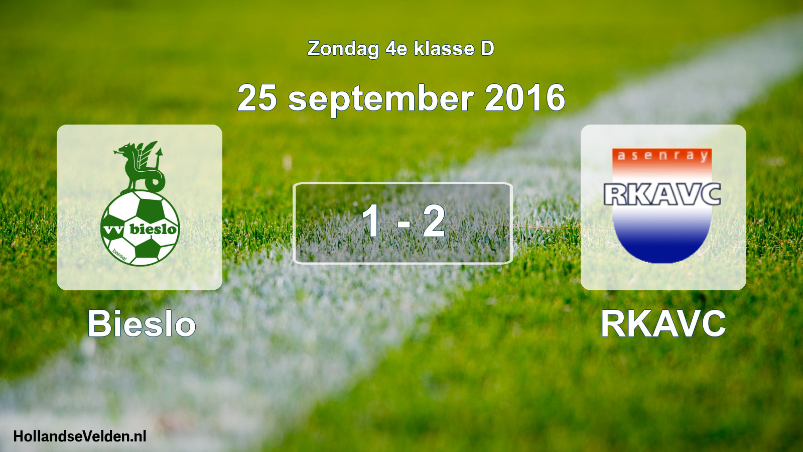 Total number of matches played: Bieslo - RKAVC 1 - 2 (25 September 2016)
