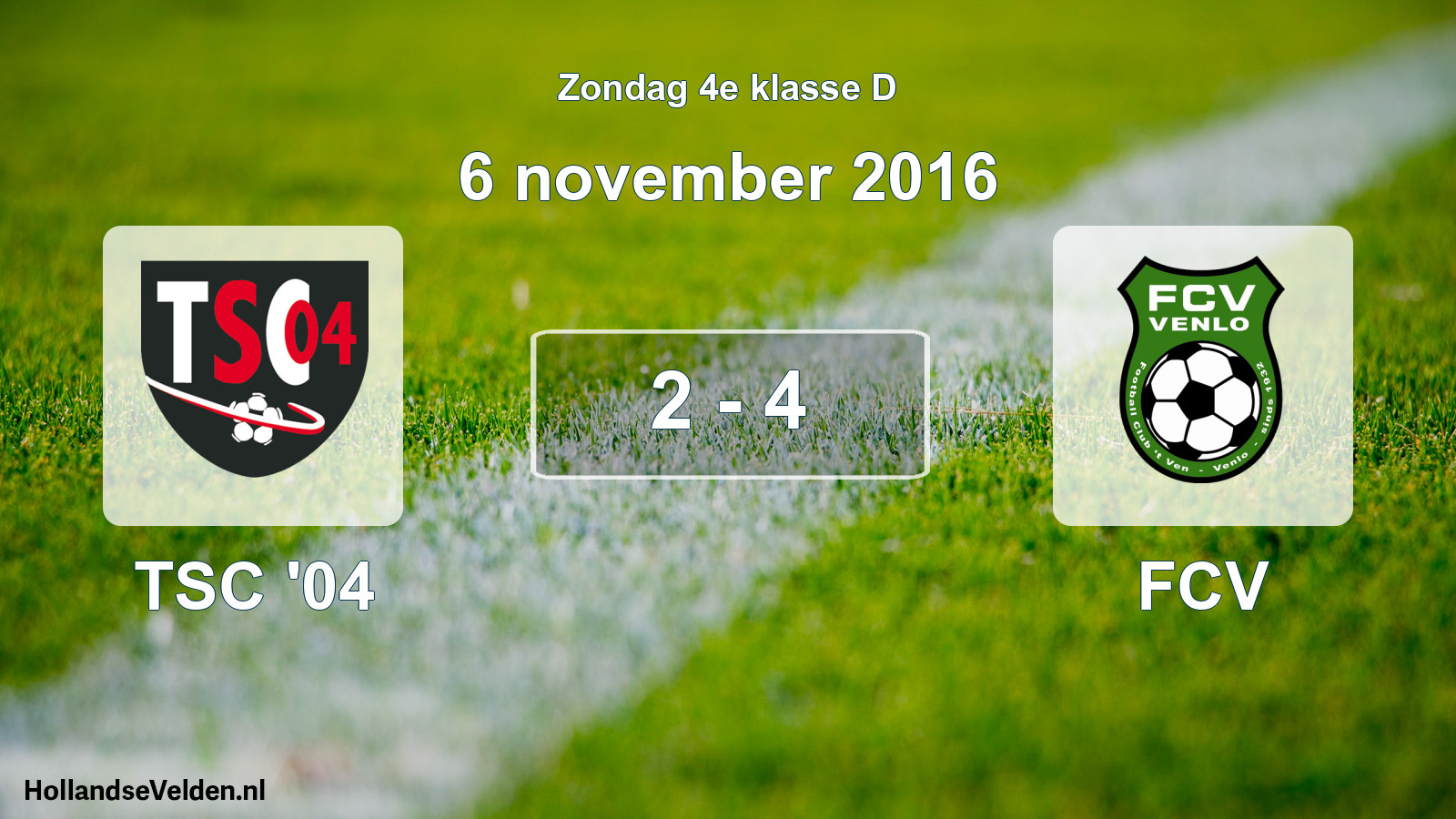 Total number of matches played: TSC '04 - FCV 2 - 4 (6 November 2016)