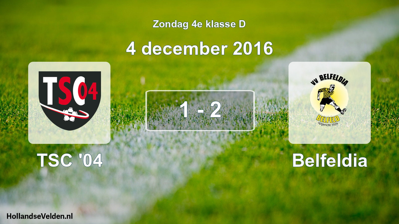 Total number of matches played: TSC '04 - Belfeldia 1 - 2 (4 December 2016)