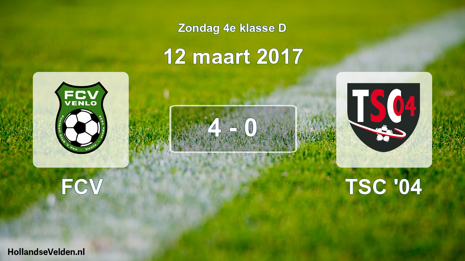 Total number of matches played: FCV - TSC '04 4 - 0 (12 March 2017)
