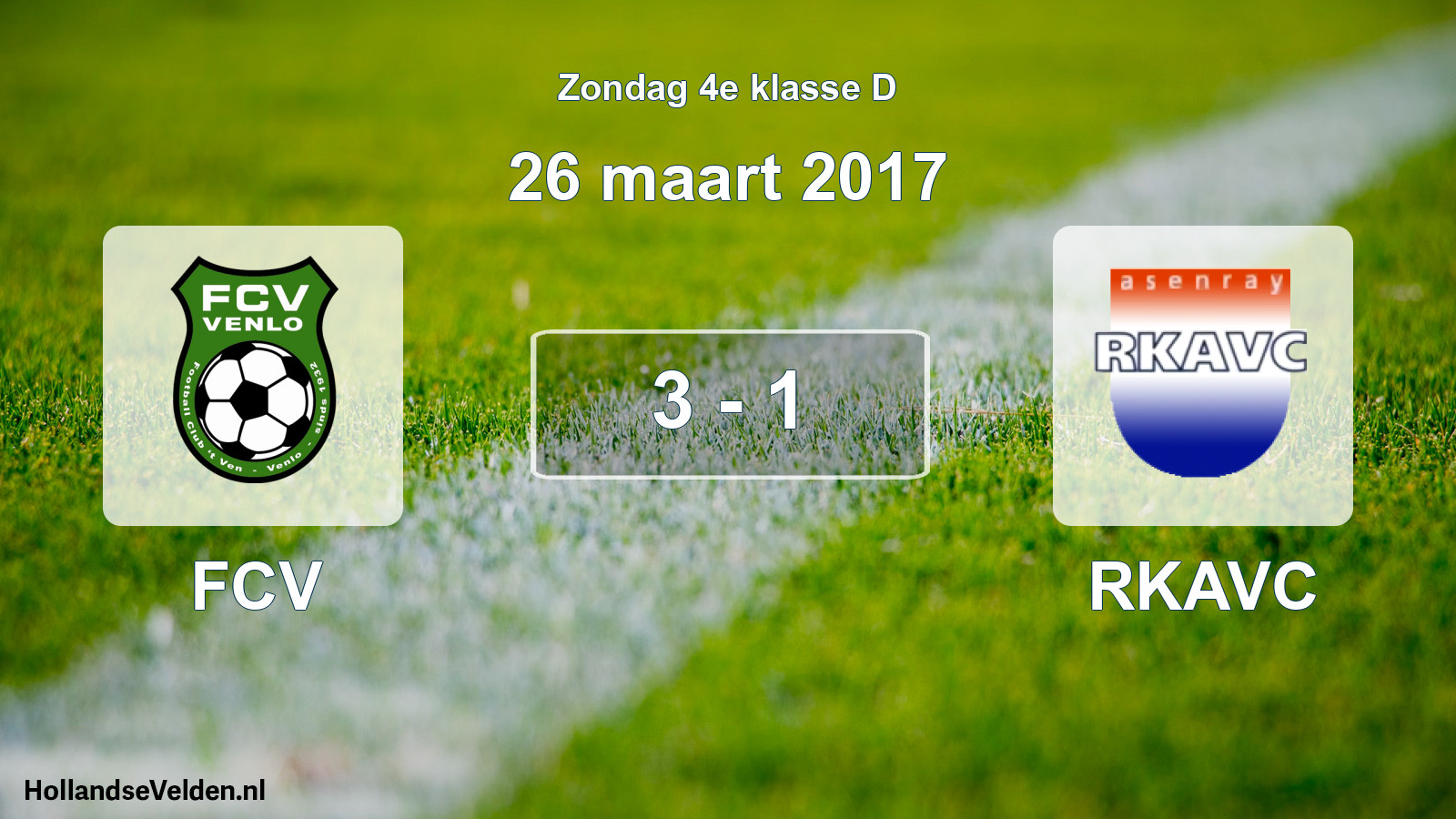 Total number of matches played: FCV - RKAVC 3 - 1 (26 March 2017)