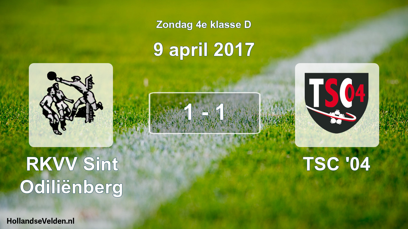 Total number of matches played: RKVV Sint Odiliënberg - TSC '04 1 - 1 (9 April 2017)