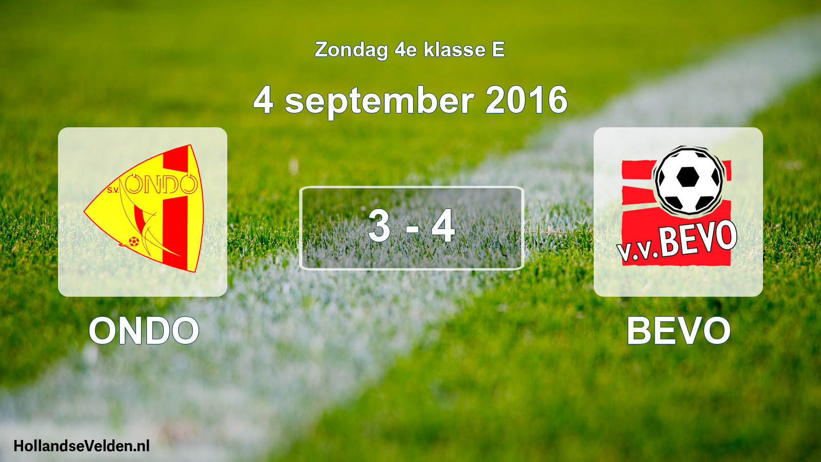 Total number of matches played: ONDO - BEVO 3 - 4 (4 September 2016)