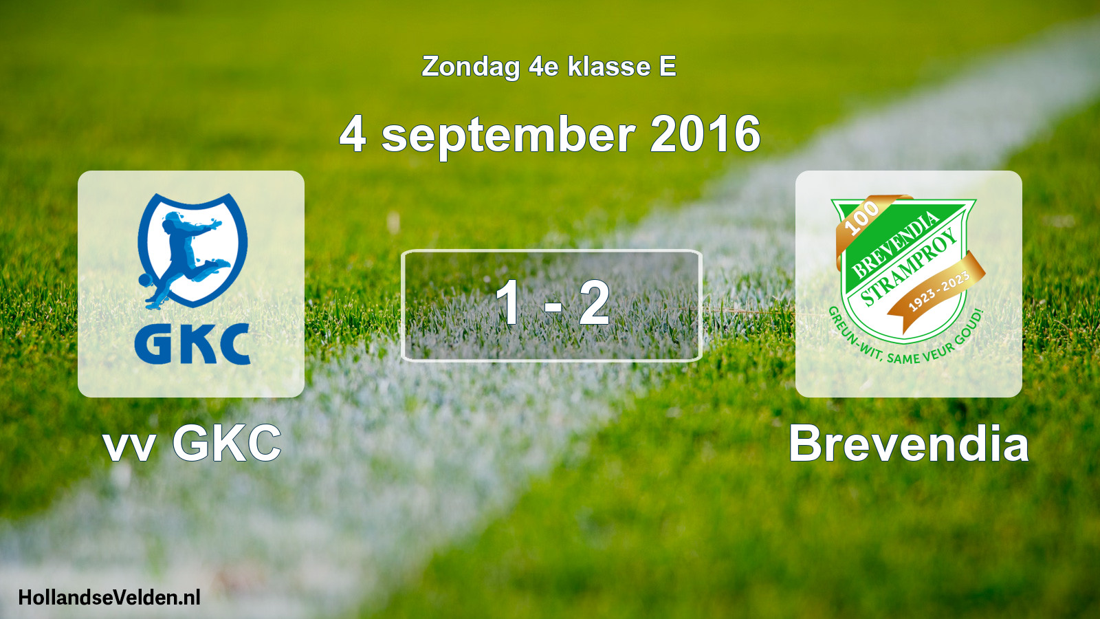 Total number of matches played: vv GKC - Brevendia 1 - 2 (4 September 2016)