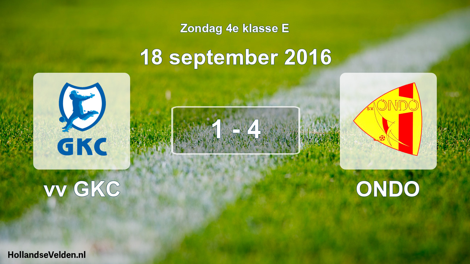 Total number of matches played: vv GKC - ONDO 1 - 4 (18 September 2016)