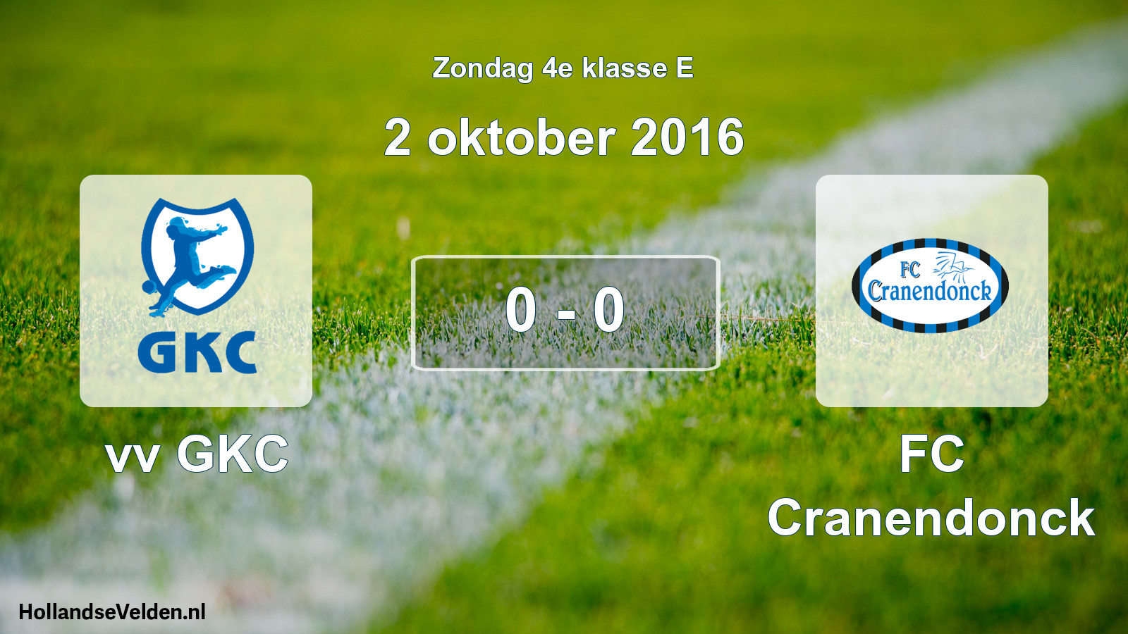 Total number of matches played: vv GKC - FC Cranendonck 0 - 0 (2 October 2016)