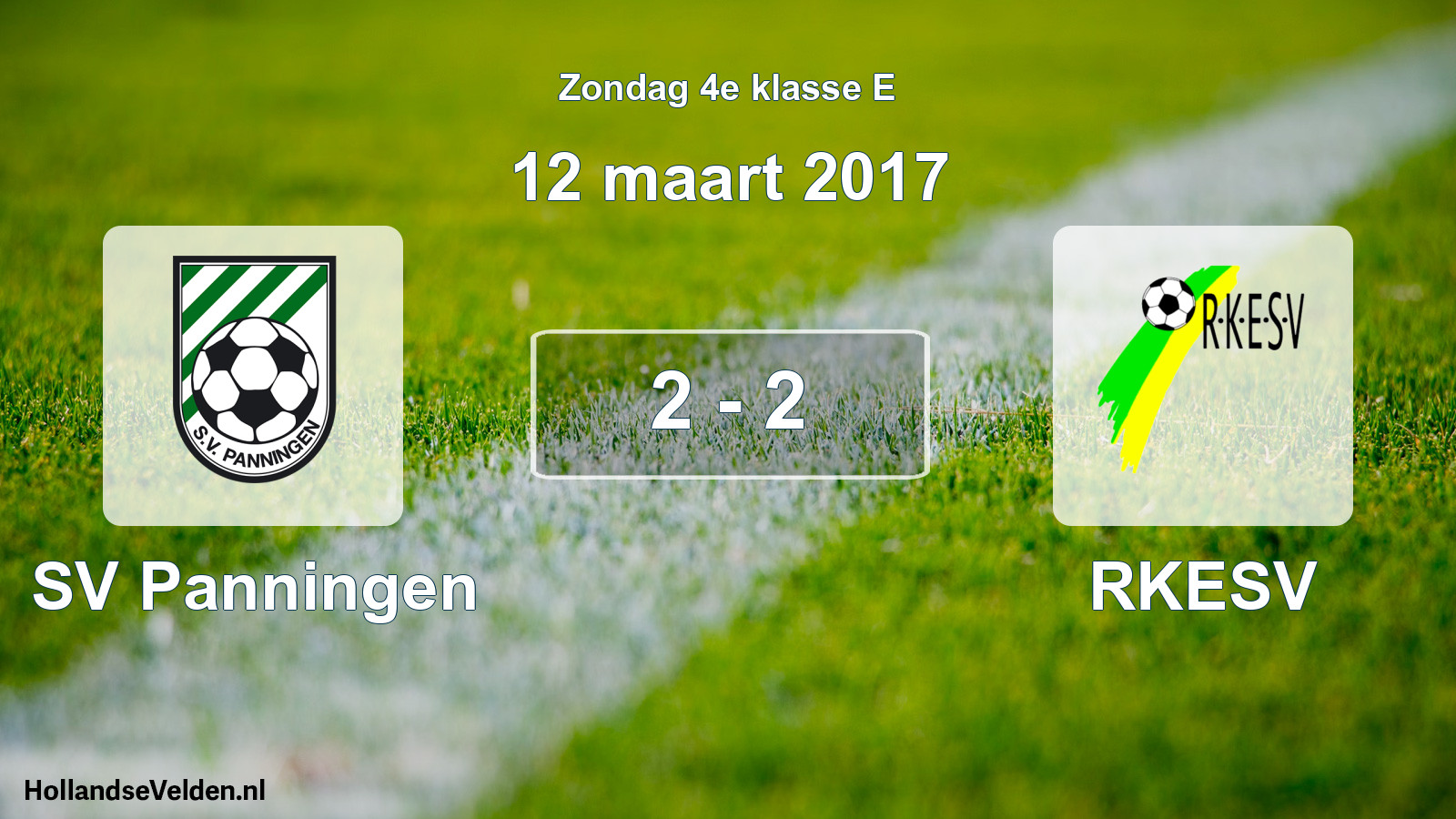 Total number of matches played: SV Panningen - RKESV 2 - 2 (12 March 2017)