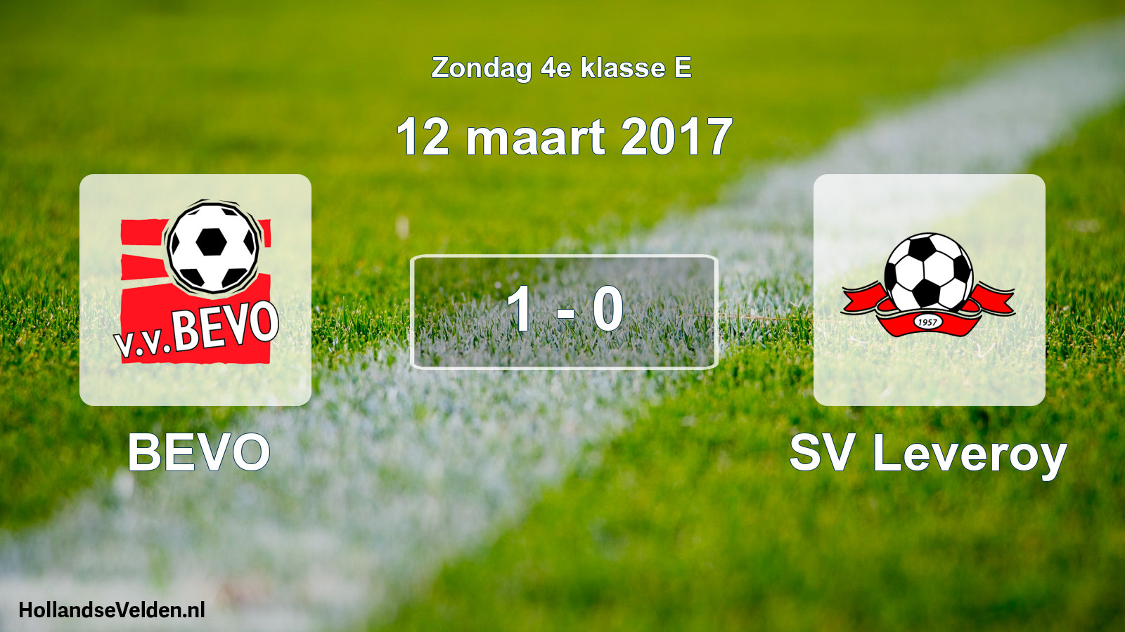 Total number of matches played: BEVO - SV Leveroy 1 - 0 (12 March 2017)
