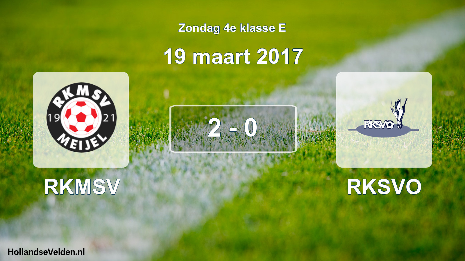 Total number of matches played: RKMSV - RKSVO 2 - 0 (19 March 2017)