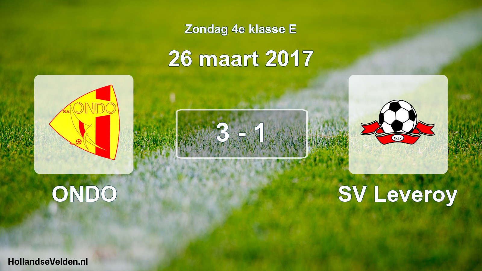 Total number of matches played: ONDO - SV Leveroy 3 - 1 (26 March 2017)