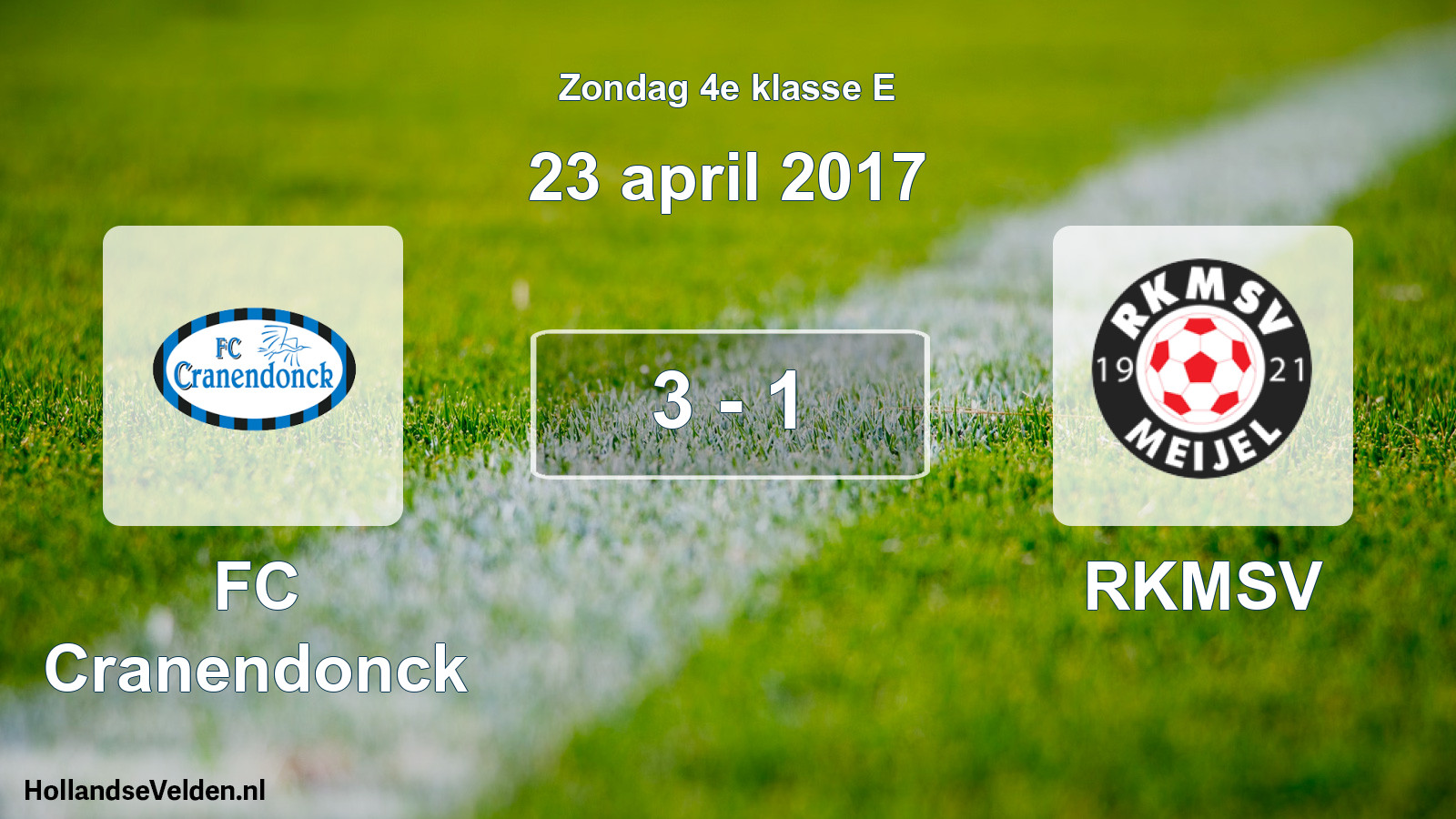 Total number of matches played: FC Cranendonck - RKMSV 3 - 1 (23 April 2017)