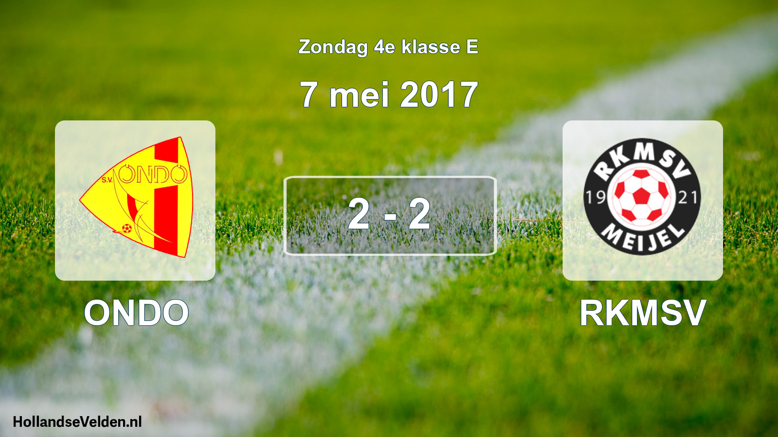 Total number of matches played: ONDO - RKMSV 2 - 2 (7 May 2017)