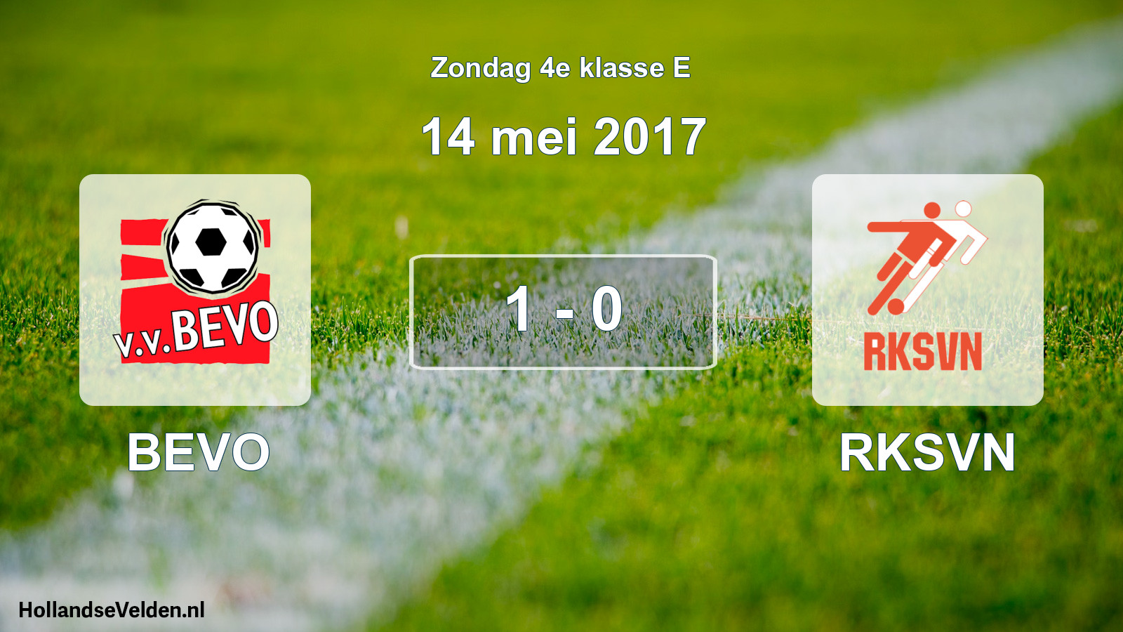 Total number of matches played: BEVO - RKSVN 1 - 0 (14 May 2017)