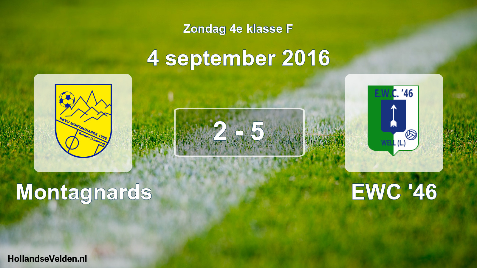 Total number of matches played: Montagnards - EWC '46 2 - 5 (4 September 2016)