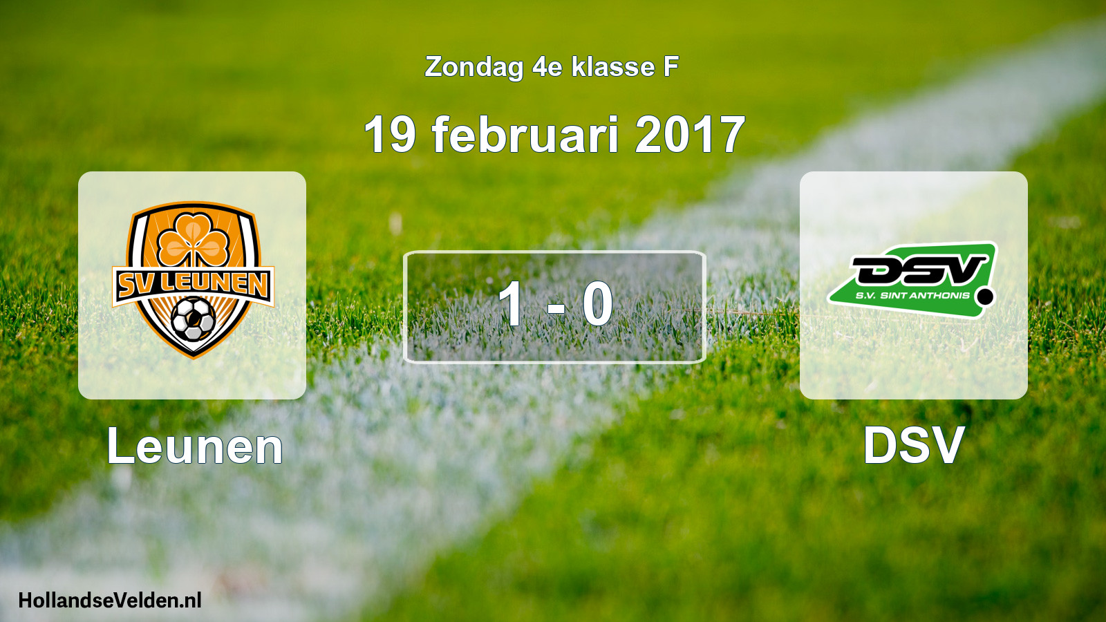 Total number of matches played: Leunen - DSV 1 - 0 (19 February 2017)