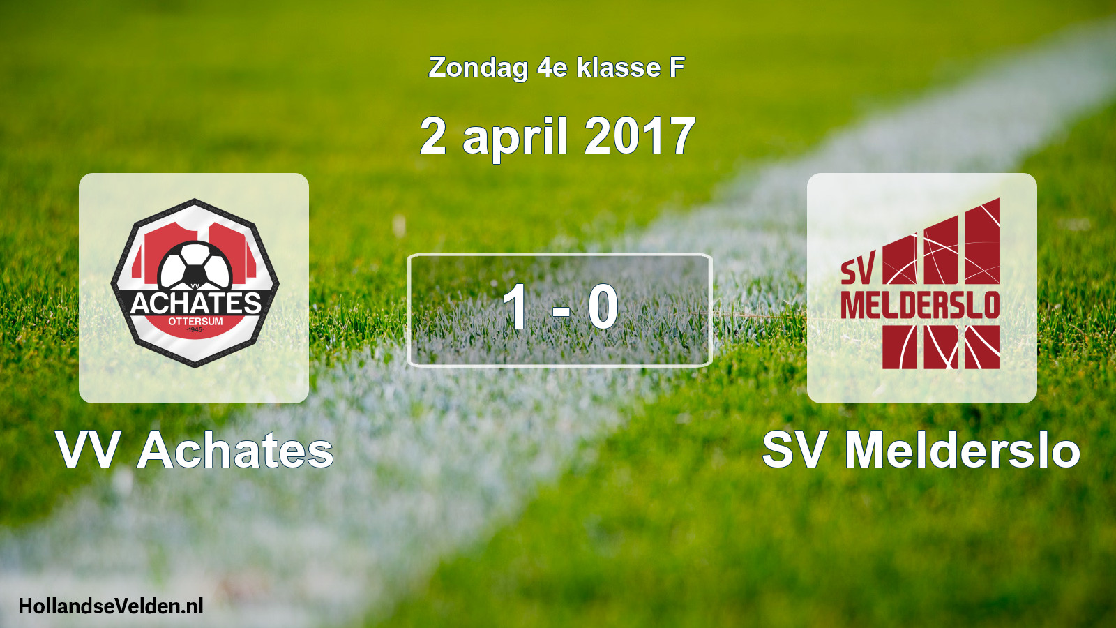 Total number of matches played: VV Achates - SV Melderslo 1 - 0 (2 April 2017)