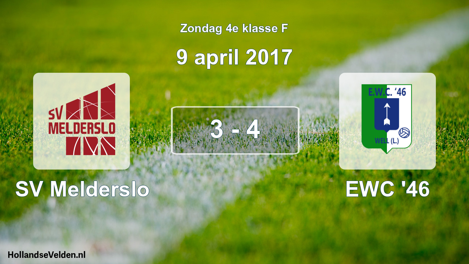 Total number of matches played: SV Melderslo - EWC '46 3 - 4 (9 April 2017)