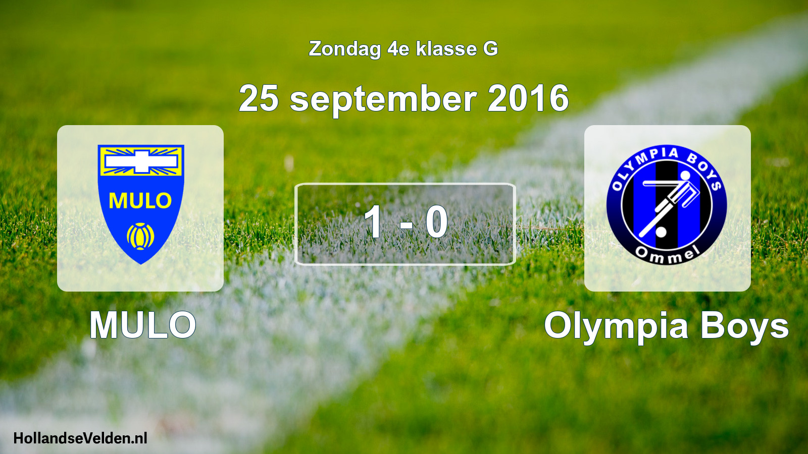 Total number of matches played: MULO - Olympia Boys 1 - 0 (25 September 2016)