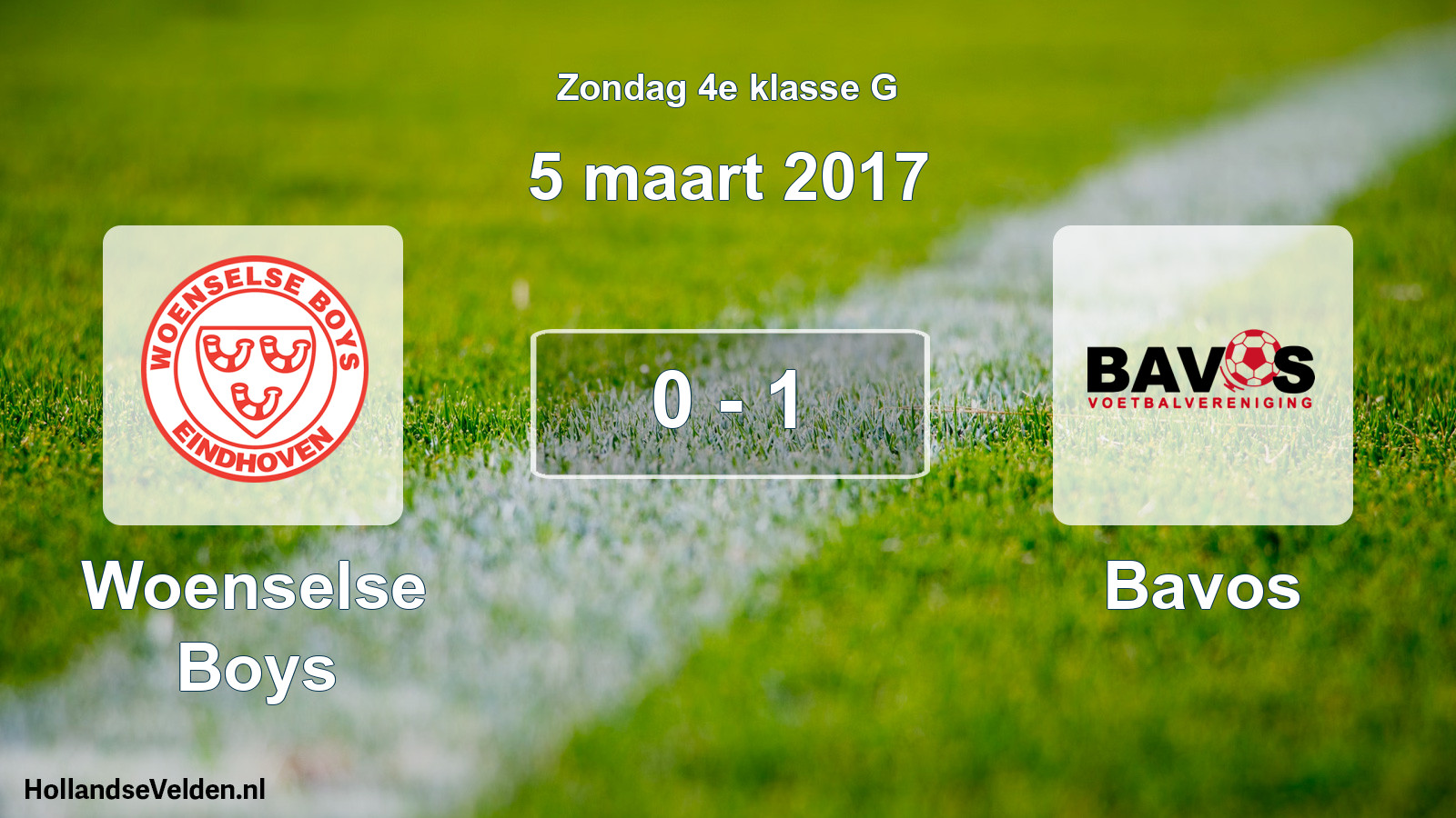 Total number of matches played: Woenselse Boys - Bavos 0 - 1 (5 March 2017)