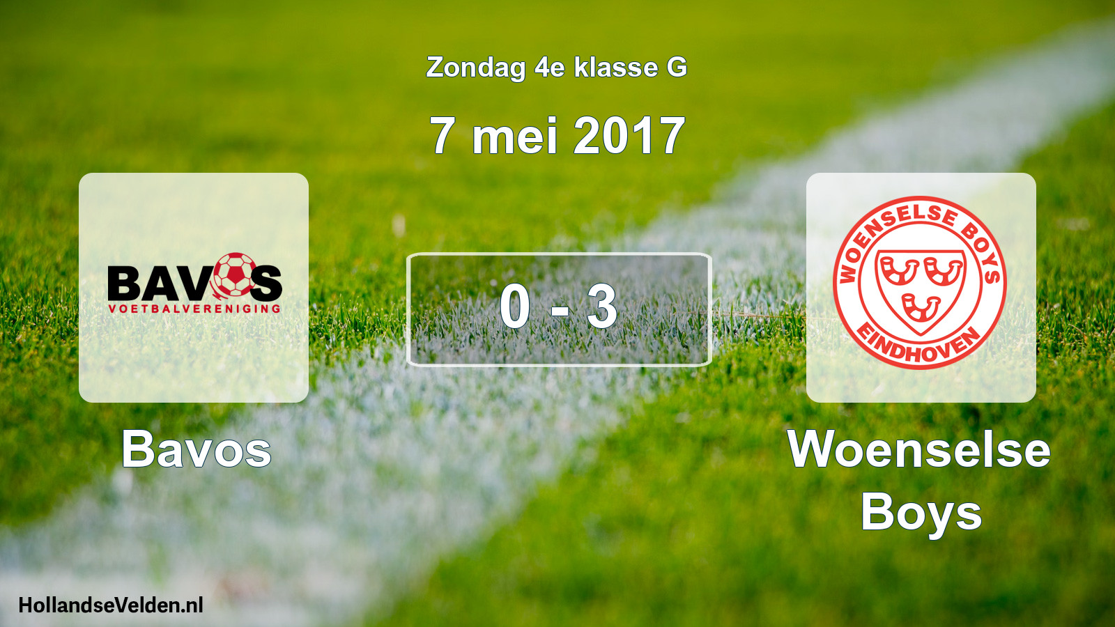 Total number of matches played: Bavos - Woenselse Boys 0 - 3 (7 May 2017)