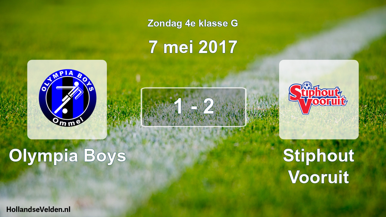 Total number of matches played: Olympia Boys - Stiphout Vooruit 1 - 2 (7 May 2017)