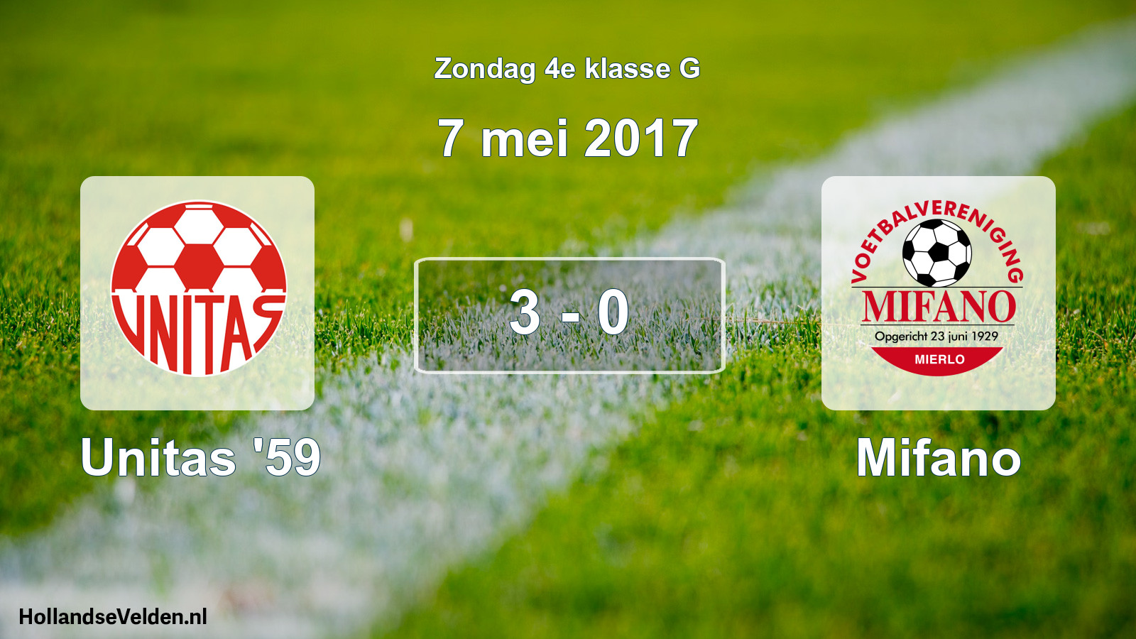 Total number of matches played: Unitas '59 - Mifano 3 - 0 (7 May 2017)