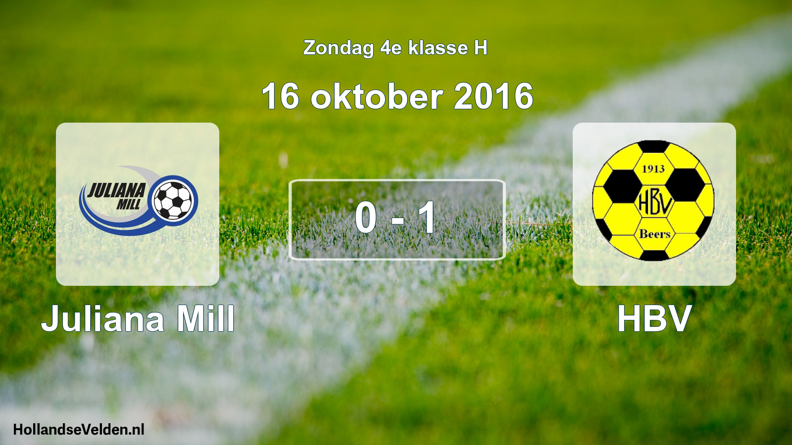 Total number of matches played: Juliana Mill - HBV 0 - 1 (16 October 2016)