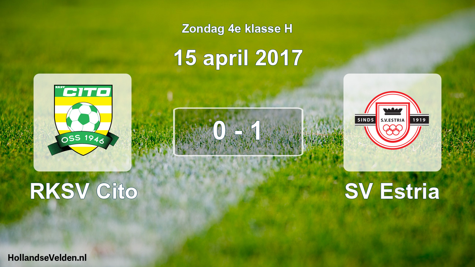 Total number of matches played: RKSV Cito - SV Estria 0 - 1 (15 April 2017)