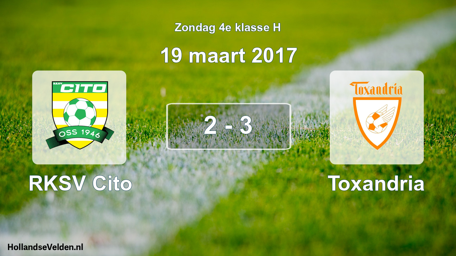 Total number of matches played: RKSV Cito - Toxandria 2 - 3 (19 March 2017)