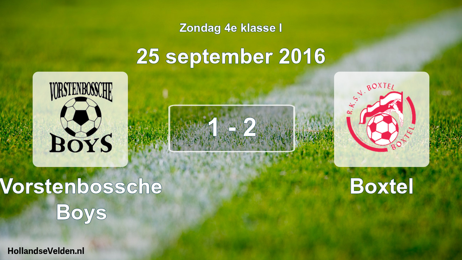 Total number of matches played: Vorstenbossche Boys - Boxtel 1 - 2 (25 September 2016)