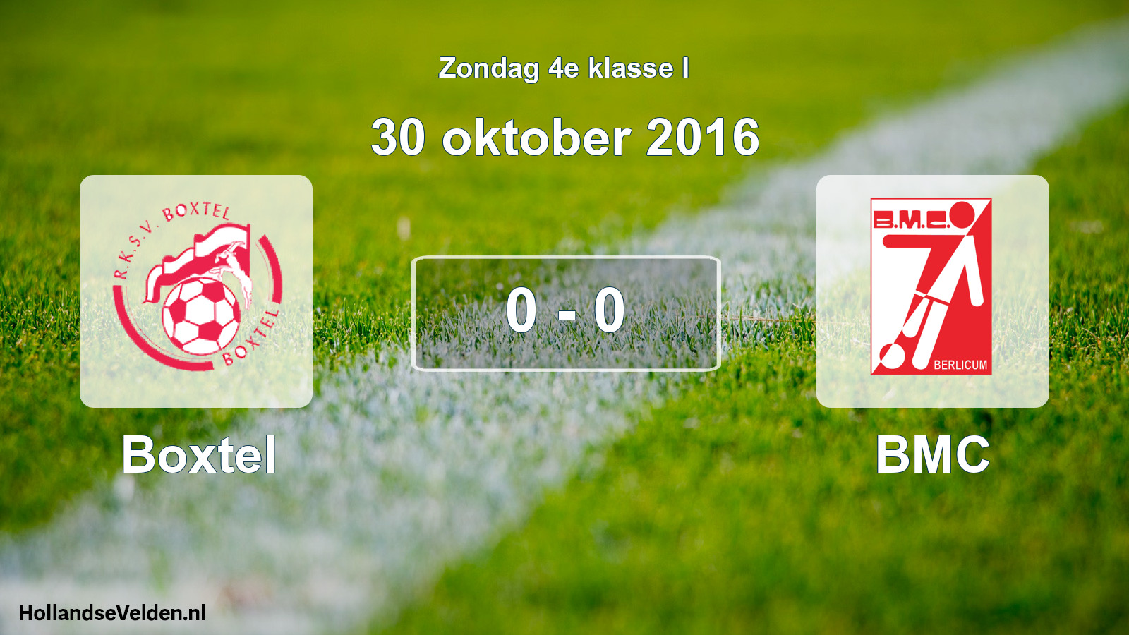 Total number of matches played: Boxtel - BMC 0 - 0 (30 October 2016)