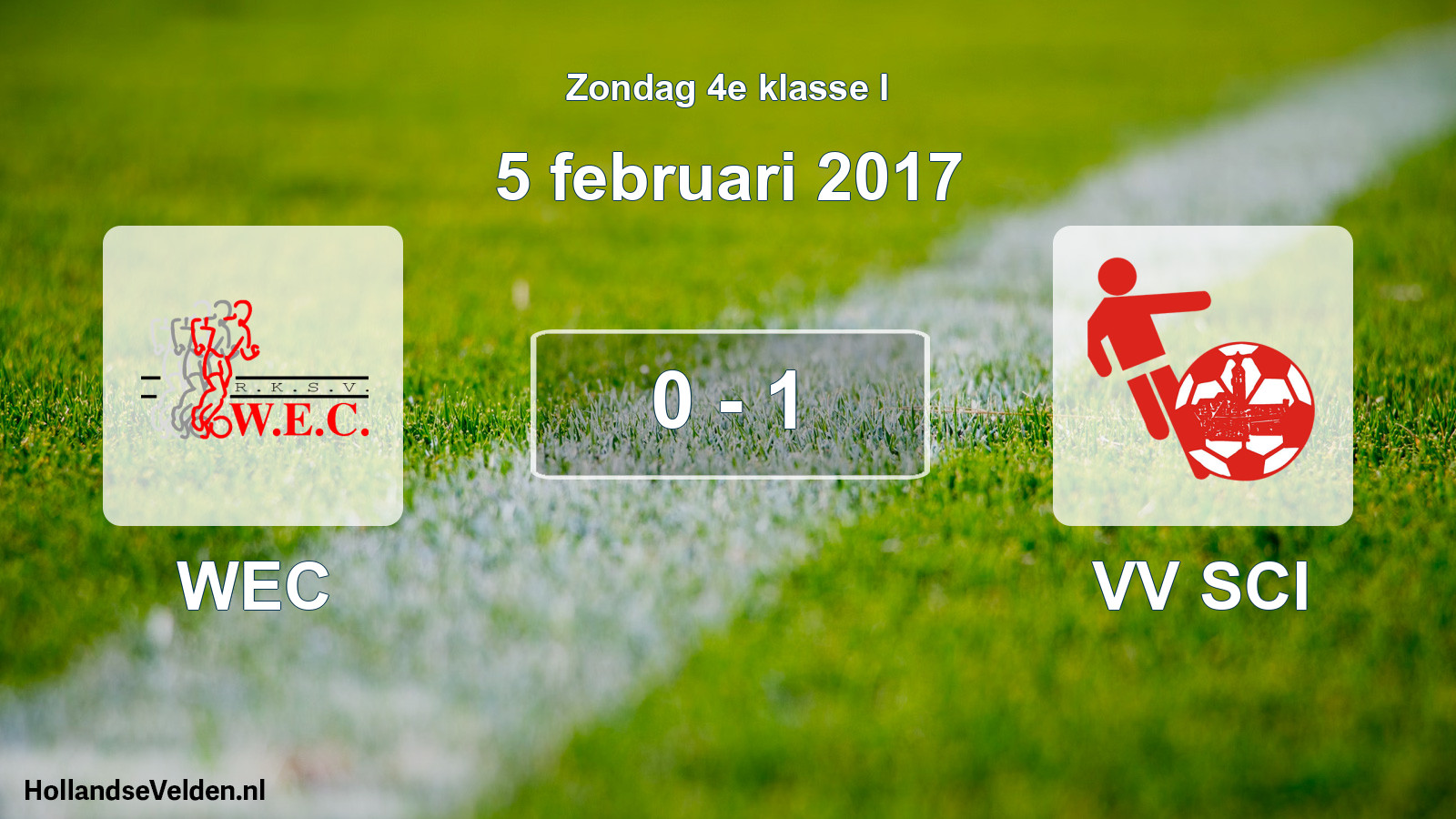 Total number of matches played: WEC - VV SCI 0 - 1 (5 February 2017)