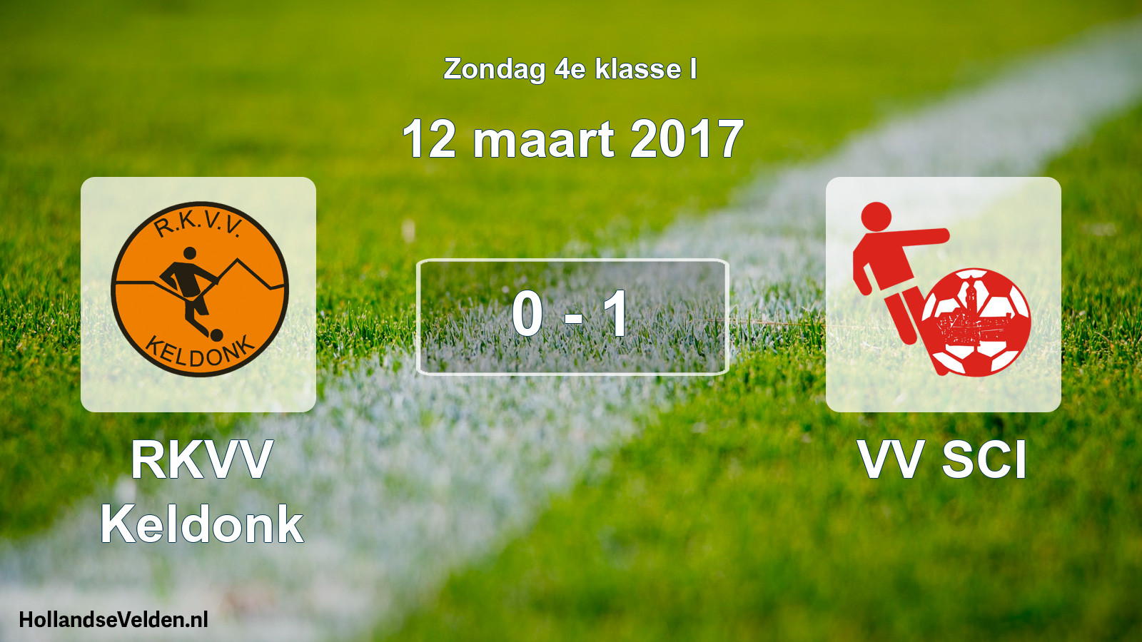 Total number of matches played: RKVV Keldonk - VV SCI 0 - 1 (12 March 2017)