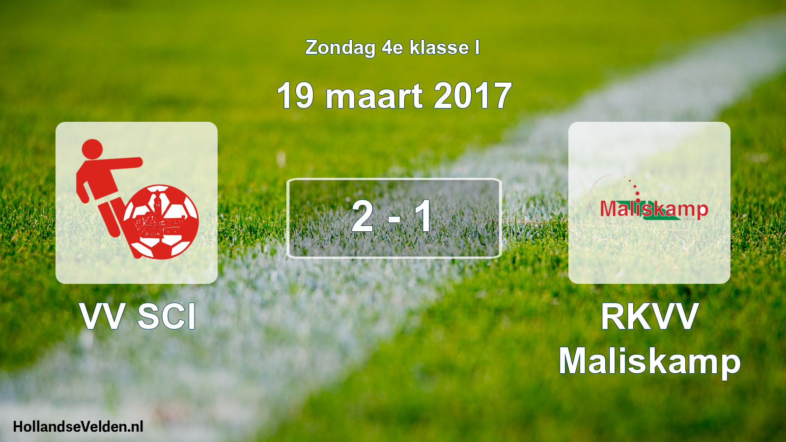Total number of matches played: VV SCI - RKVV Maliskamp 2 - 1 (19 March 2017)