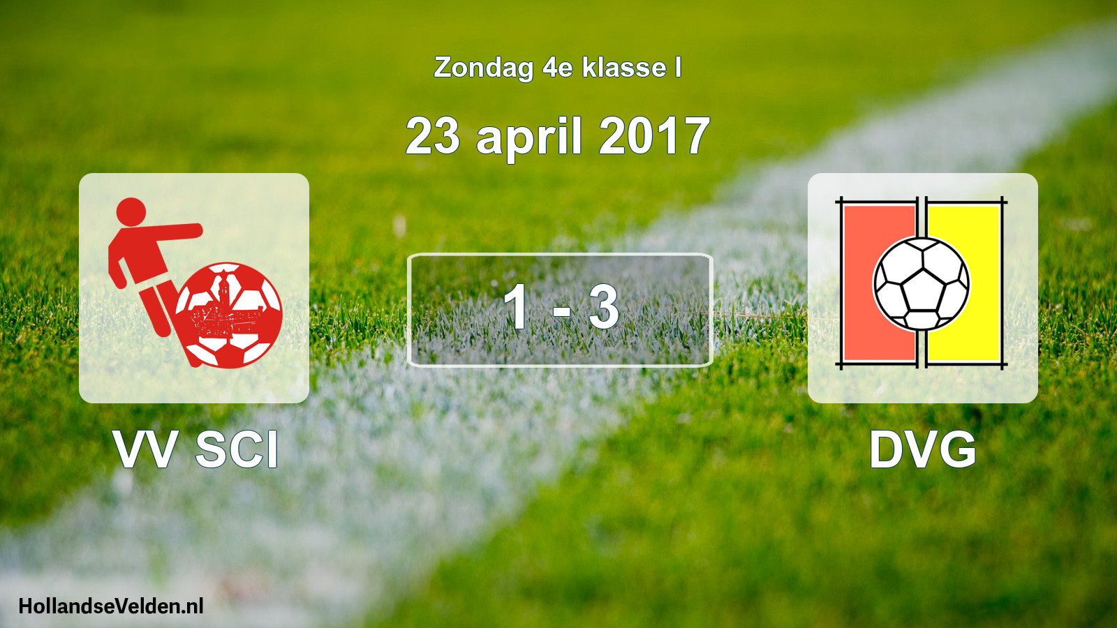 Total number of matches played: VV SCI - DVG 1 - 3 (23 April 2017)