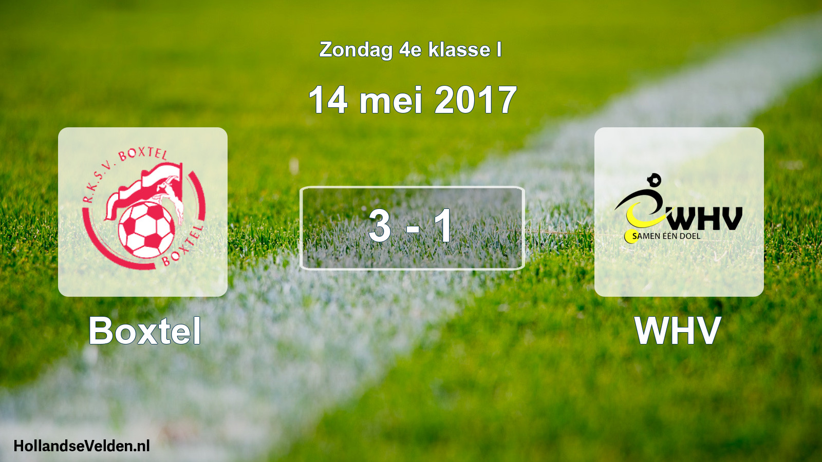 Total number of matches played: Boxtel - WHV 3 - 1 (14 May 2017)