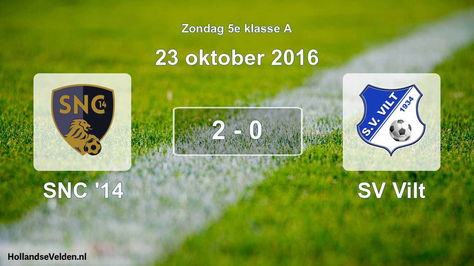 Total number of matches played: SNC '14 - SV Vilt 2 - 0 (23 October 2016)