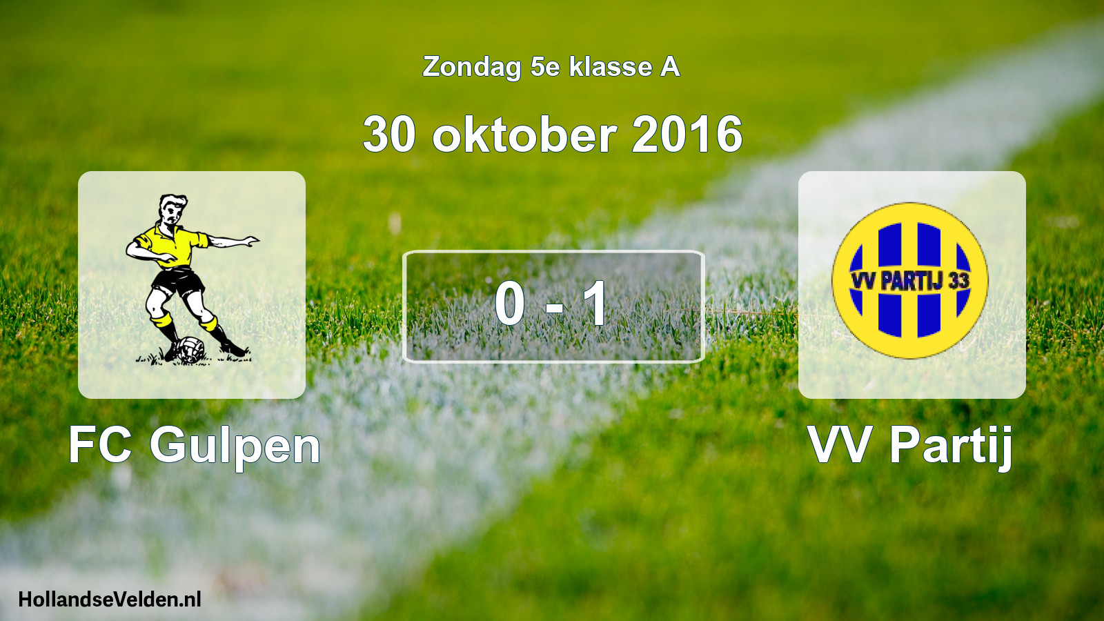 Total number of matches played: FC Gulpen - VV Partij 0 - 1 (30 October 2016)