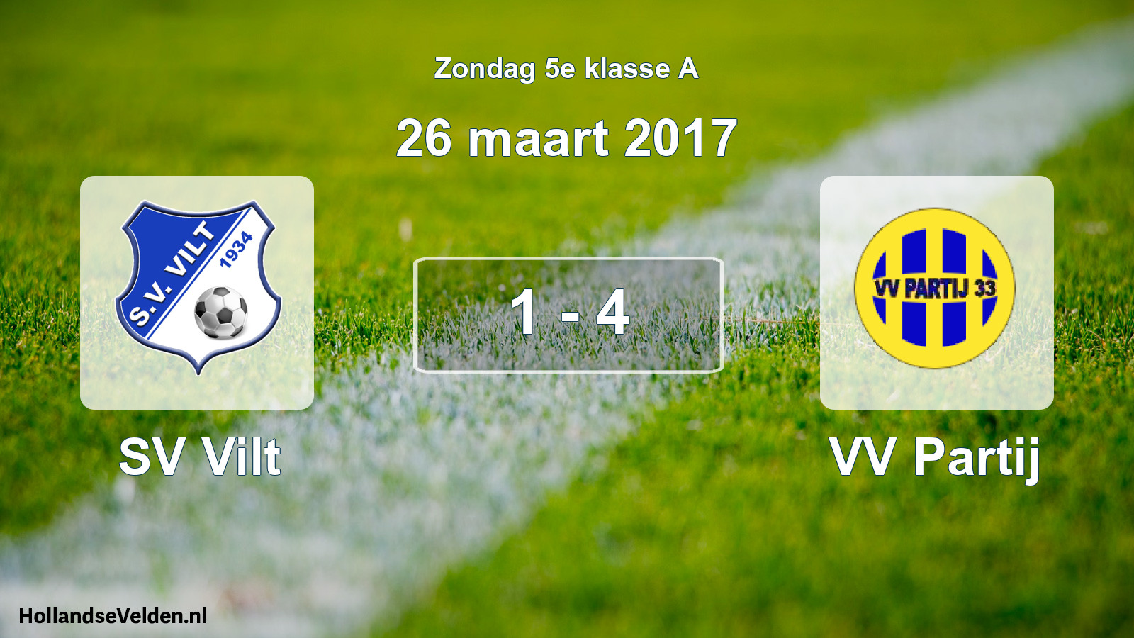 Total number of matches played: SV Vilt - VV Partij 1 - 4 (26 March 2017)