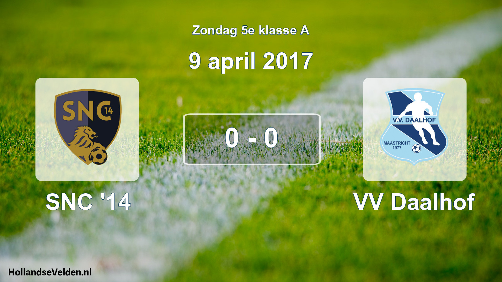 Total number of matches played: SNC '14 - VV Daalhof 0 - 0 (9 April 2017)