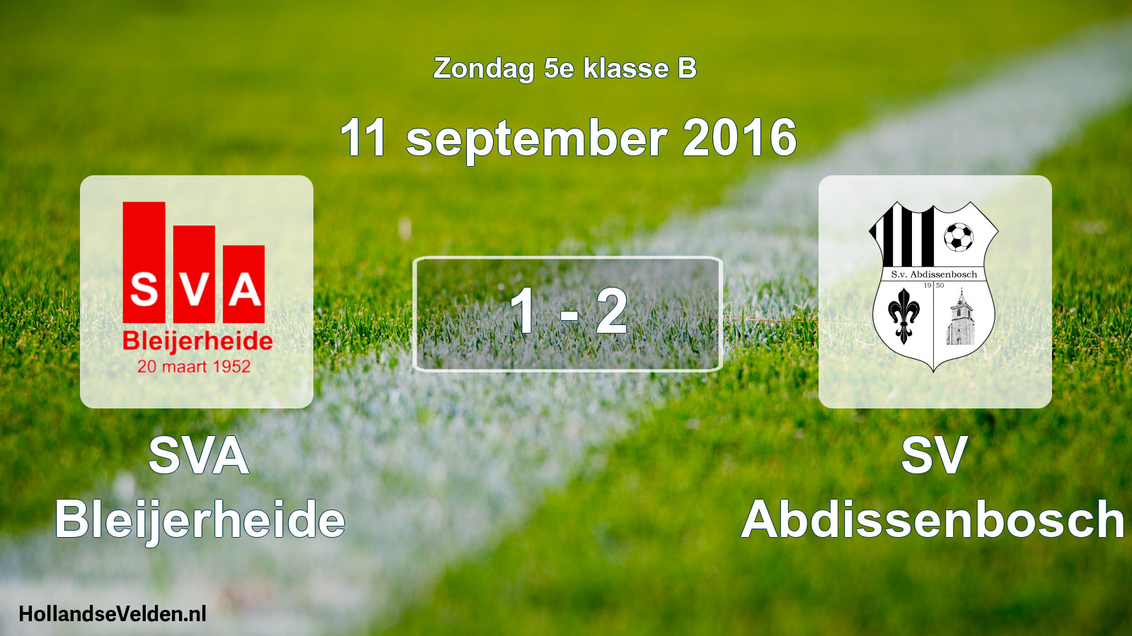 Total number of matches played: SVA Bleijerheide - SV Abdissenbosch 1 - 2 (11 September 2016)