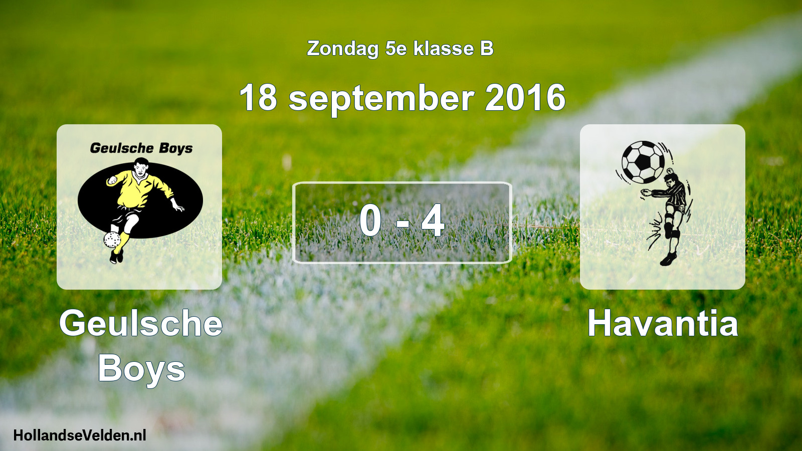 Total number of matches played: Geulsche Boys - Havantia 0 - 4 (18 September 2016)