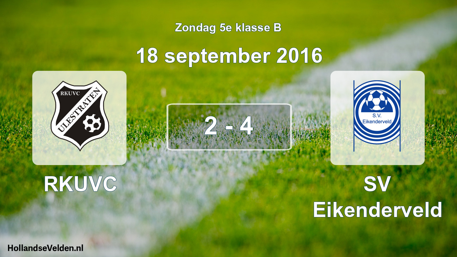 Total number of matches played: RKUVC - SV Eikenderveld 2 - 4 (18 September 2016)
