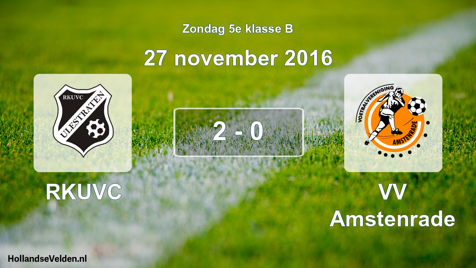Total number of matches played: RKUVC - VV Amstenrade 2 - 0 (27 November 2016)