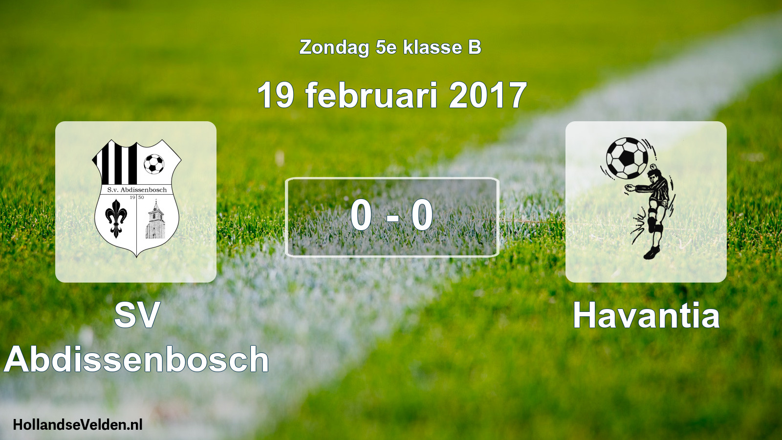 Total number of matches played: SV Abdissenbosch - Havantia 0 - 0 (19 February 2017)